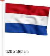 NR 103: Nederlandse vlag Nederland 120x180 cm Premium kwaliteit. Vlag Nederland! Voor masten van 5 meter.