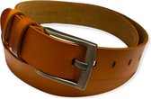 Heren riem echt leder licht bruin- 4cm brede casual herenriem- Premium Lederen Broekriem-Luxe riem- Jeans riem met leuke details- Maat 135-