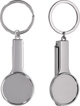 kwmobile tashanger voor tafels - Set van 2 - Uitvouwbare tasophanger - Draagbare tassenhaak - Hang je tas veilig op in een restaurant - In zilver