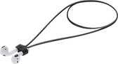 kwmobile magnetische band compatibel met Apple Airpods 1 / 2 / 3 / Pro 1 / Pro 2 - Siliconen strap voor draadloze oordopjes - 80 cm lang - In zwart