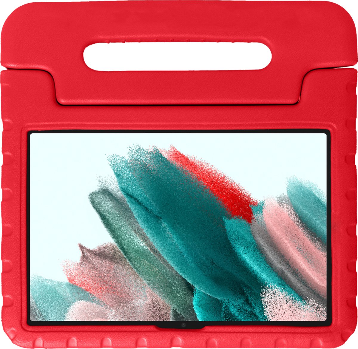 Hoes Geschikt voor Samsung Galaxy Tab A8 Hoes Bumper Kindvriendelijk Kids Case - Hoesje Geschikt voor Samsung Tab A8 Hoesje Shockproof Cover Hoes - Rood