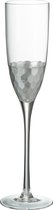 Champagneglas | glas | zilver - transparant | 7x7x (h)26 cm