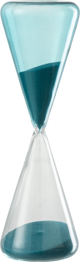 Afbeelding van het spel Zandloper | glas | blauw | 8.5x8.5x (h)24 cm