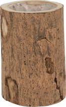 Bloempot | hout | naturel | 16x16x (h)20 cm