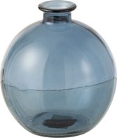 Vaas | glas | blauw | 16x16x (h)18 cm