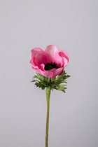 Kunstbloem - set van 2 - mini Anemoon - decoratieve tak - 31 cm - roze