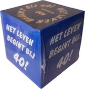 Tissuebox "Het leven begint bij 40!"