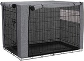Hondenbench cover l 62 cm x b 46 cm x h 50 cm - Beschermhoes hondenkennel - Gladde stevige stof met mesh raam - deuren bench blijven makkelijk bereikbaar - veiligheid en rust voor