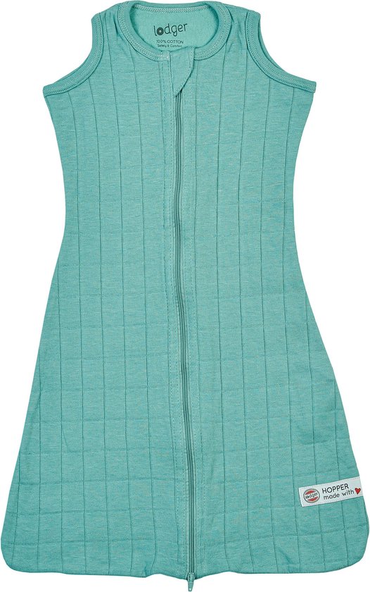 Lodger Slaapzak Baby 0-4 maanden - Hopper Solid - Mouwloos - Hydrofiel - Luchtig - 100% Katoen - Groen - 50/62