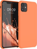 kwmobile telefoonhoesje voor Apple iPhone 11 - Hoesje met siliconen coating - Smartphone case in papaya