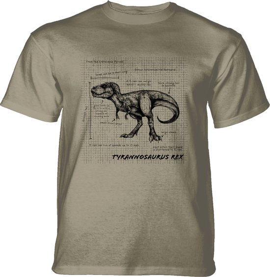 T-shirt T-Rex Fact Sheet Beige 3XL