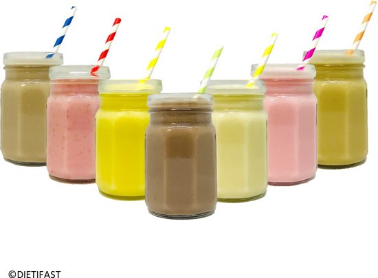 DiETiFAST Maaltijdshake mix pakket (10 zakjes) - Gezond en snel afvallen met volwaardige maaltijdvervangers - Complete nutritionele samenstelling - Inclusief instructiekaart voor gebruik