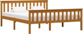 Decoways - Bedframe massief grenenhout honingbruin 160x200 cm