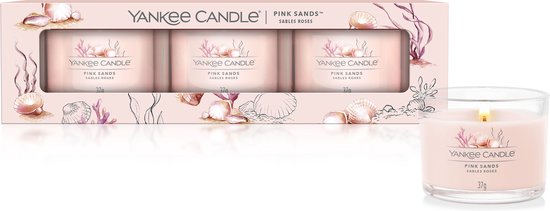 Yankee Candle Filled Votive 3-pack - Pink Sands