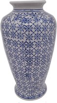 Kersten - Porseleinen vaas - Blauw - 15x15x30cm