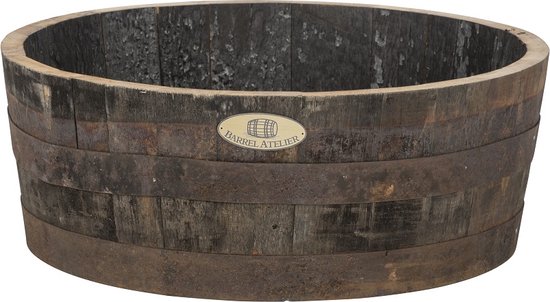Bloembak Kuip 1/4 Whiskyvat / Plantenbak / Kruidenbak / Mini vijver