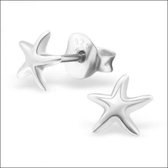 Aramat jewels ® - 925 sterling zilveren oorbellen zeester