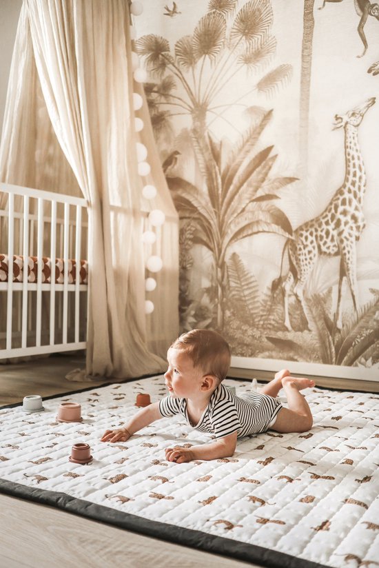 Love by Lily - groot speelkleed baby - Leopardy - 200x150 - speelmat binnen en buiten - speelmat baby