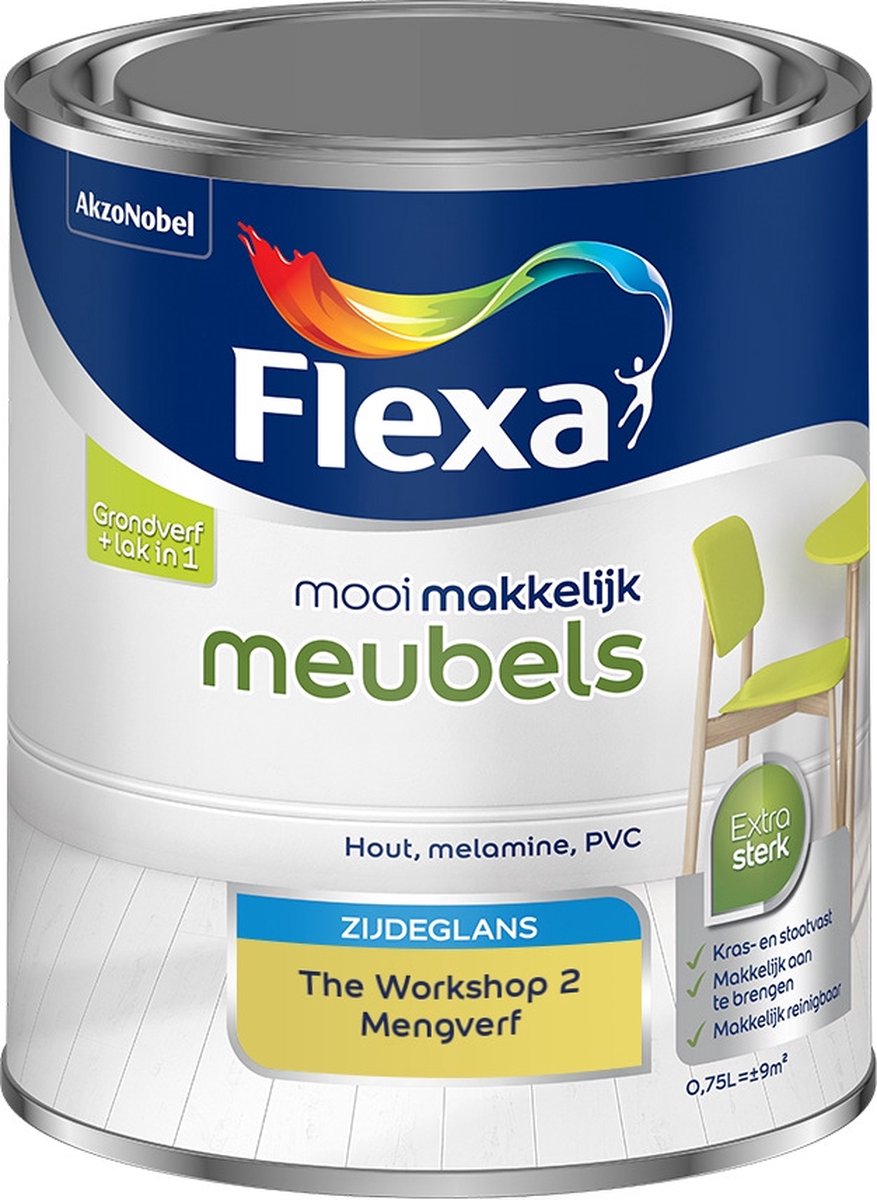 Flexa Mooi Makkelijk Verf - Meubels - Mengkleur - The Workshop 2 - 750 ml