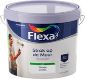 Flexa Strak op de Muur Muurverf - Mat - Mengkleur - Vleugje Grafiet - 10 liter