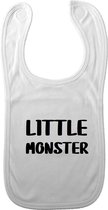 Little Monster slabbetje | Klittenbandsluiting | Baby | Kinderslabbetje | Cadeau | Gift | Zwangerschap | Slabber | Slabbetje met tekst