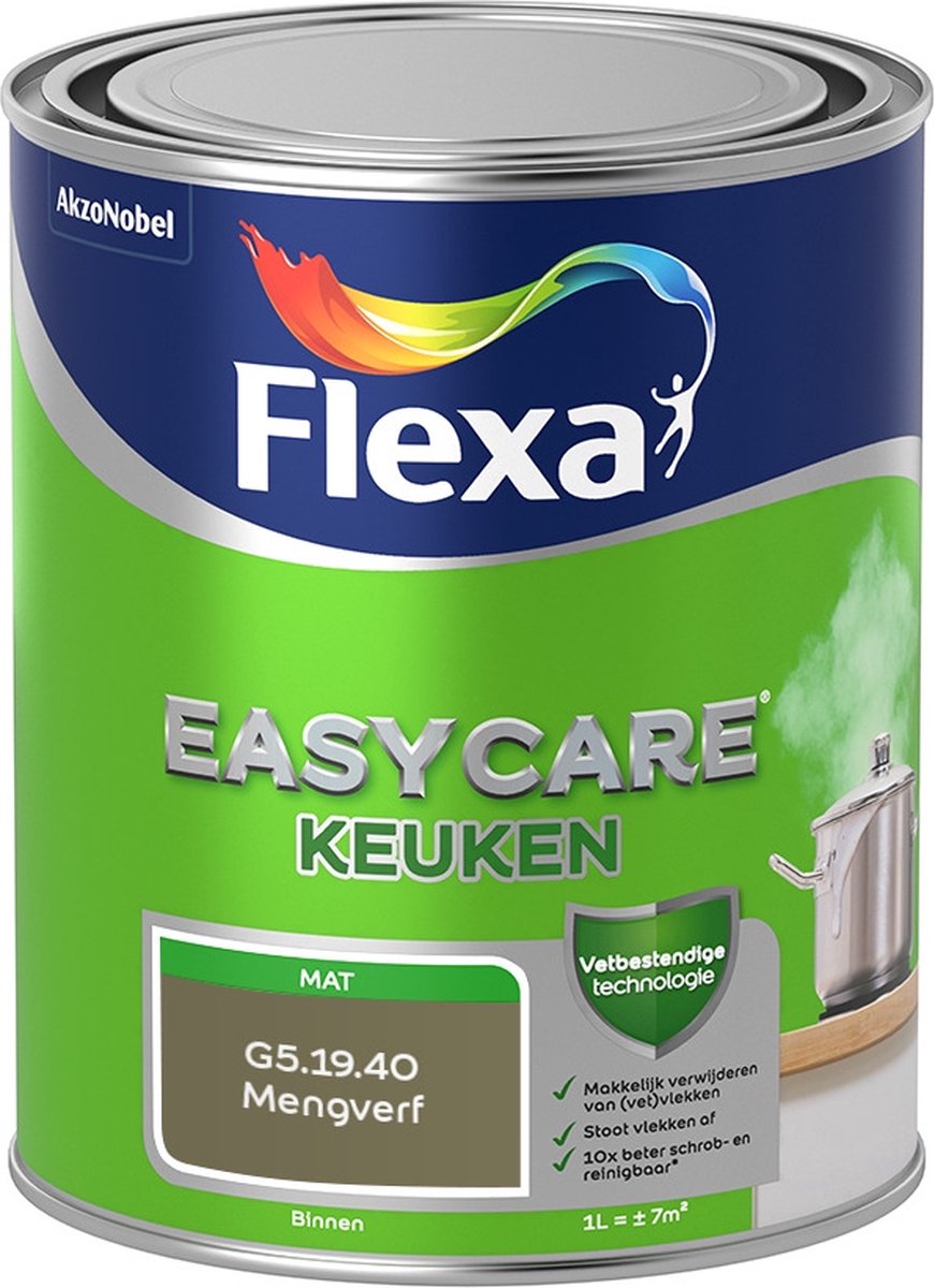 Flexa Easycare Muurverf - Keuken - Mat - Mengkleur - G5.19.40 - 1 liter