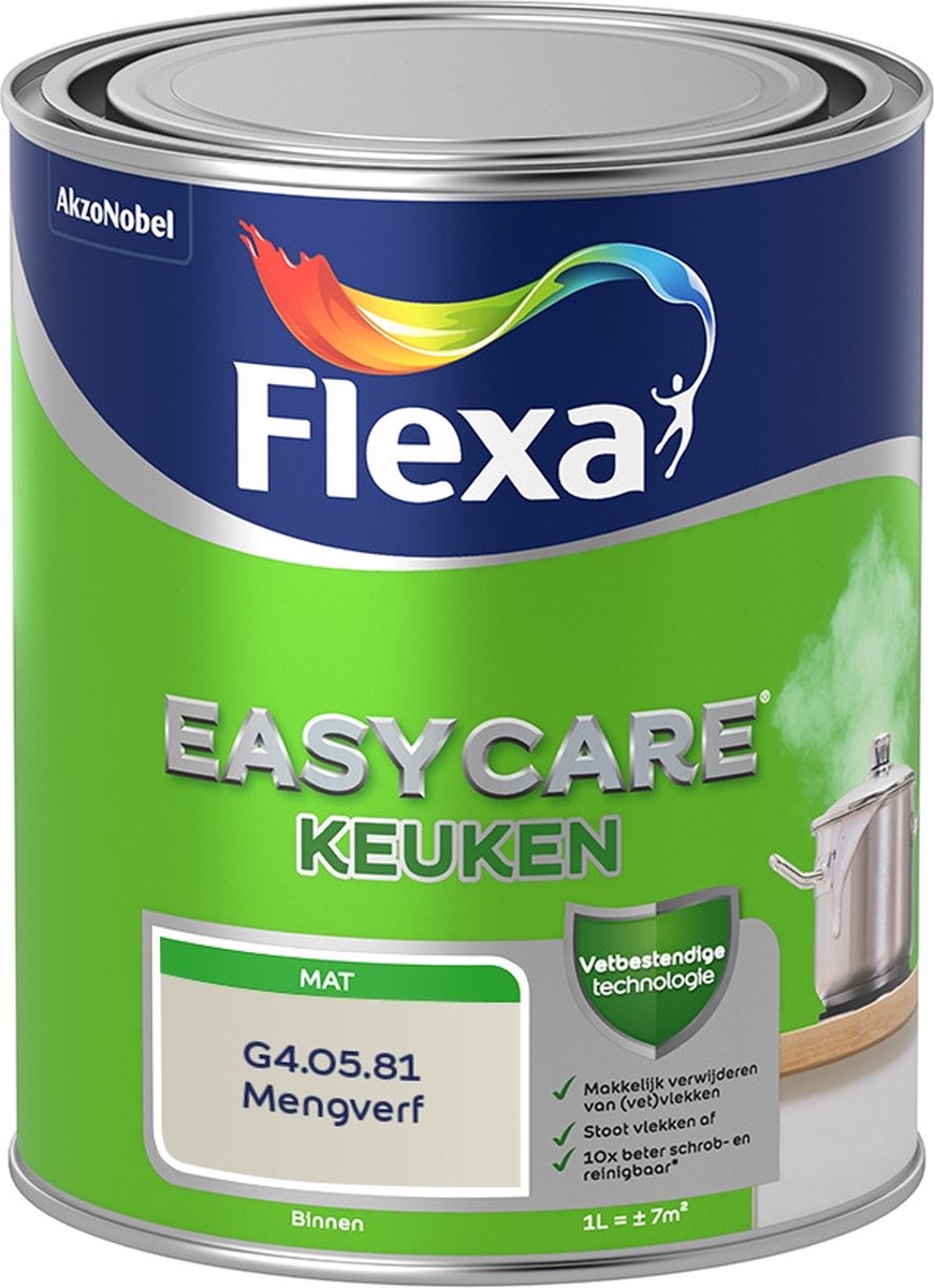 Flexa Easycare Muurverf - Keuken - Mat - Mengkleur - G4.05.81 - 1 liter