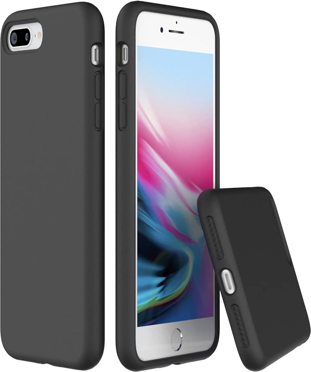 iPhone 8 Plus Hoesje Zwart - Siliconen Back Cover Apple iPhone 8 Plus - Premium Fit