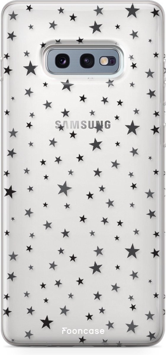 Fooncase Hoesje Geschikt voor Samsung Galaxy S10e - Shockproof Case - Back Cover / Soft Case - Stars / Sterretjes
