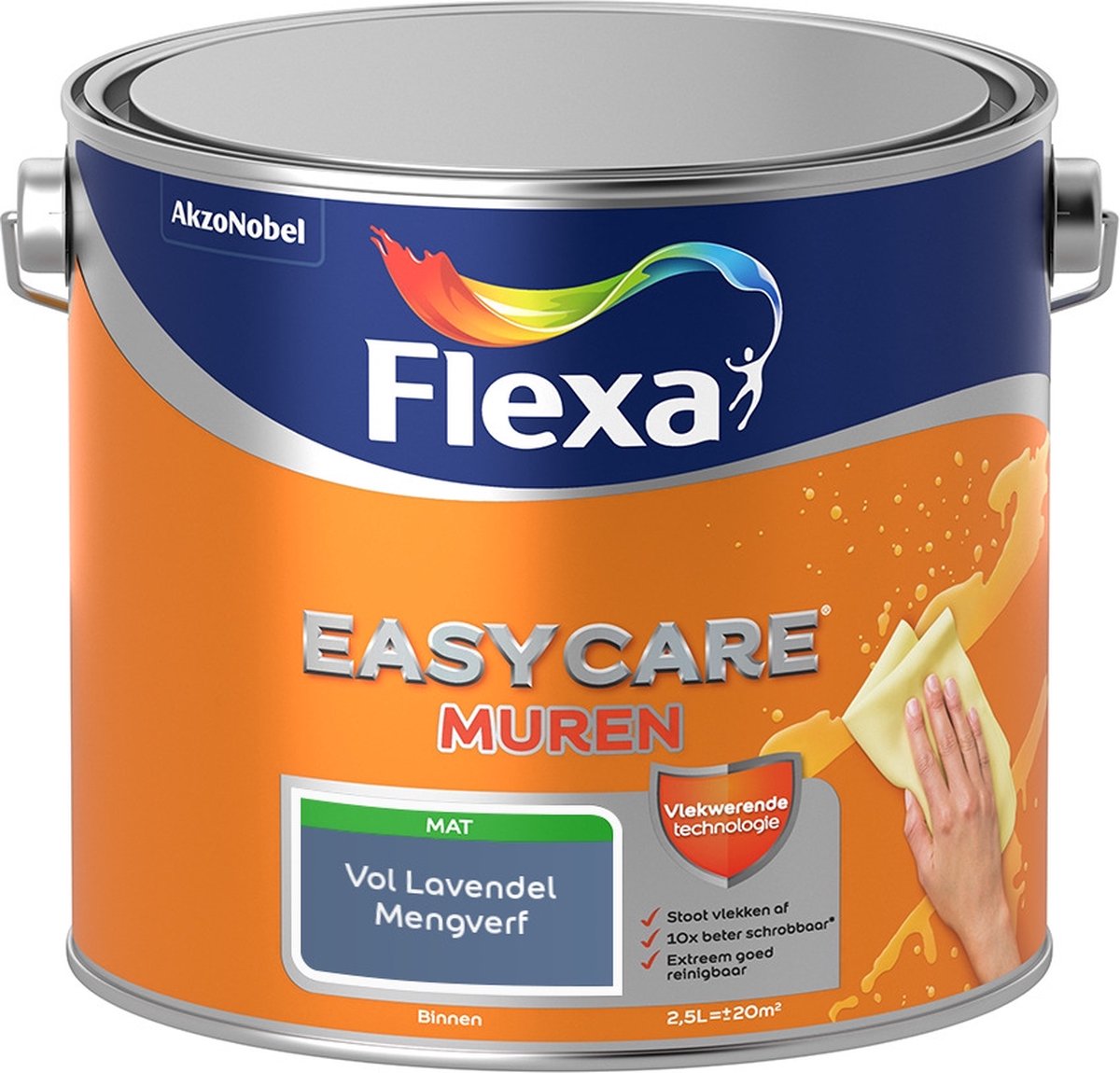 Flexa Easycare Muurverf - Mat - Mengkleur - Vol Lavendel - 2,5 liter