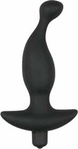 EasyToys - Zwarte siliconen prostaat vibrator, masseer en stimuleer al je gevoelige plekjes en geniet van anaal genot - Zwart