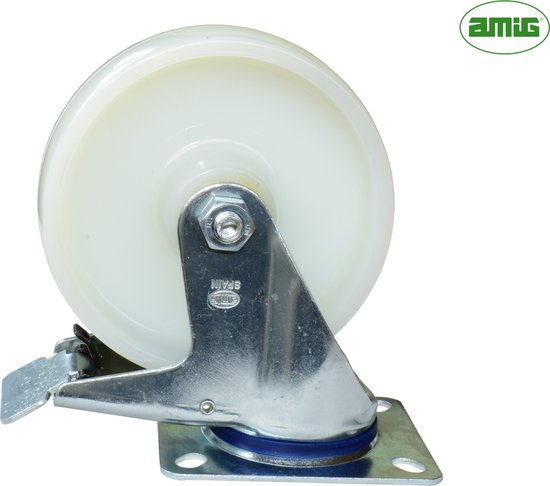 Set wielen 4 zwenkwielen 100 mm thermoplastisch rubber, € 19,72