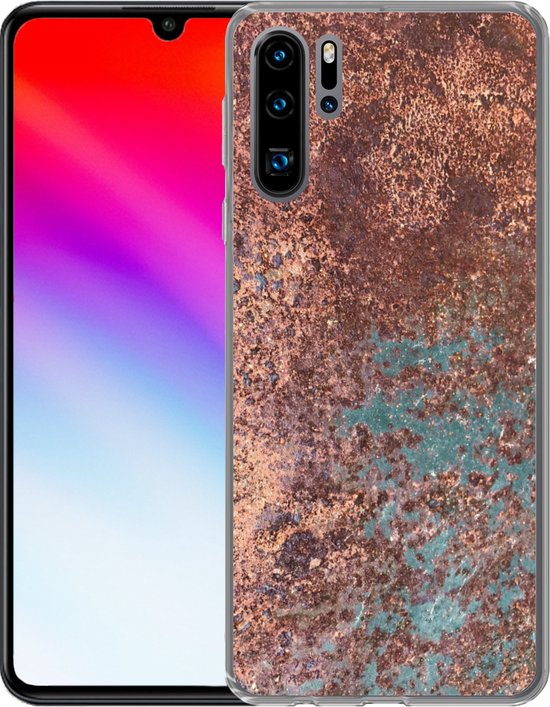 Coque Huawei P30 Pro - Imprimé rouille - Fer - Turquoise - Coque en Siliconen téléphone -