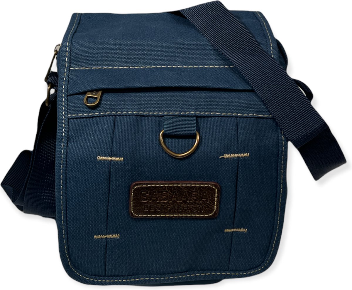 THL Design – Kleine Canvas Schoudertas – Heren / Dames – Crossbodytas – Grijs