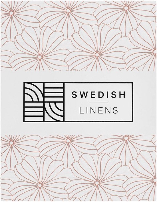 Swedish Linens - Kussensloop Flowers (60x70 cm) - Kussensloop - White