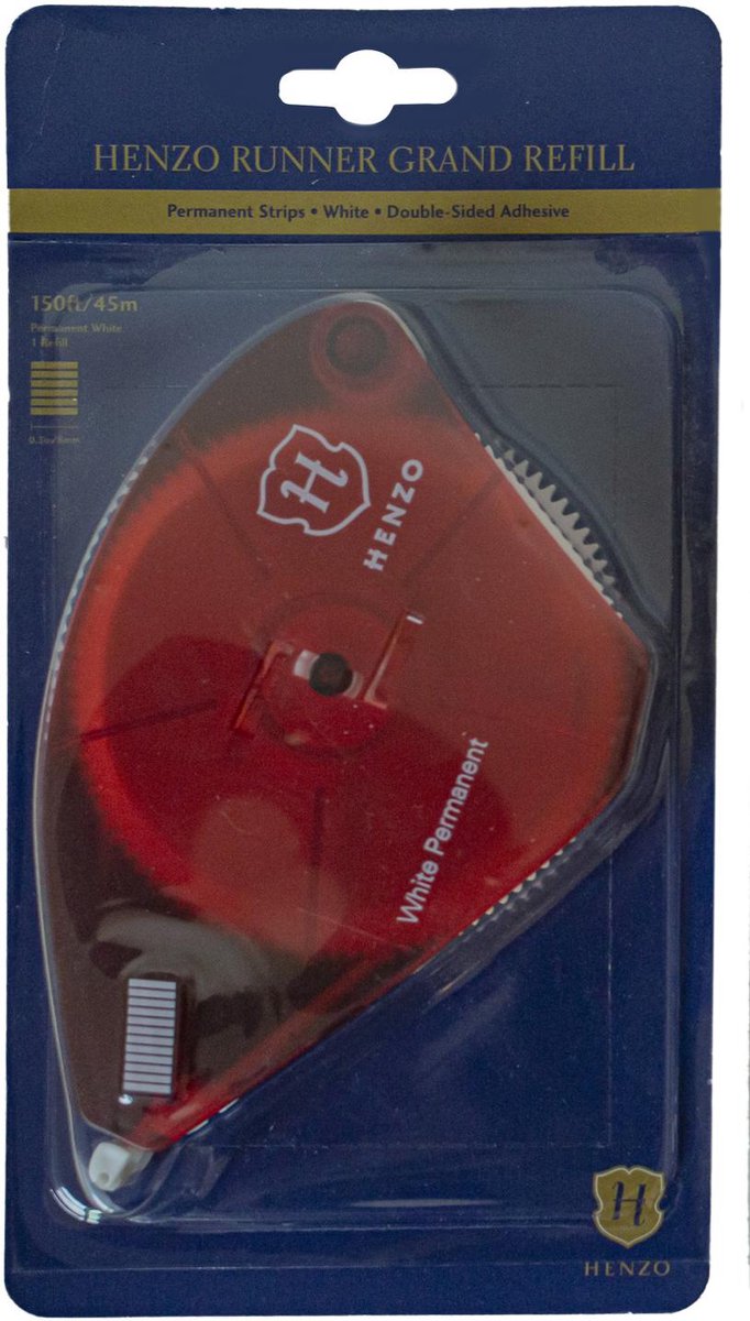 Fotoplakkers - Henzo - Taperunner Grand - Navulling - 45 meter - Wit - Permanent
