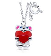 La Rosa Princesa Teddy bear Ketting Zilver knuffel Beertje Ketting Meisje