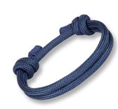 Armband- Midden blauw- 18- 25 cm-Schuif- Charme Bijoux