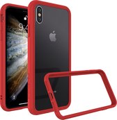 Apple iPhone XS Hoesje - Rhinoshield - CrashGuard NX Serie - Hard Kunststof Bumper - Rood - Hoesje Geschikt Voor Apple iPhone XS