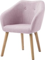 Fauteuil roze stof - L 42 x D 60 x H 79 cm - CANDY