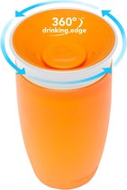 Munchkin Miracle® 360° de Originele Sippy Cup - Oefenbeker voor Baby’s - Anti-Lek Drinkbeker - 296ml - Oranje