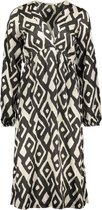 Mexx All Over Printed Fake Wrap Dress Off White - Dames - Maat XL