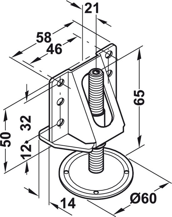 SOTECH 20 Stück Sockelhöhenversteller INTEGRATO Höhe 37,5 mm