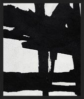 Ingelijste digitale print Abstract zwart van Jacob Baden 53x63x3cm