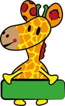 Geboortebord 80cm - Giraffe - Geboorte - Baby - Jongen - Meisje - Tuin - Foam - 50x80cm - Gratis mogelijkheid tot personaliseren -  Babykado - Kraamkado - Kado - Daniels Sign Solutions