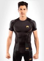 Venum Athletics Compressie T-shirt Rash Guard Zwart Goud maat XXL