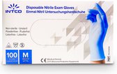 Intco Wegwerp Handschoenen - Nitril - Medium - M - 100 stuks - Blauw - Poedervrij - Wegwerphandschoenen