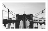 Walljar - Brooklyn Bridge Up Close II - Muurdecoratie - Poster met lijst