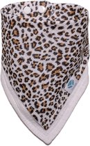 Yuuls bandana slabbetje panterdessin camel wit