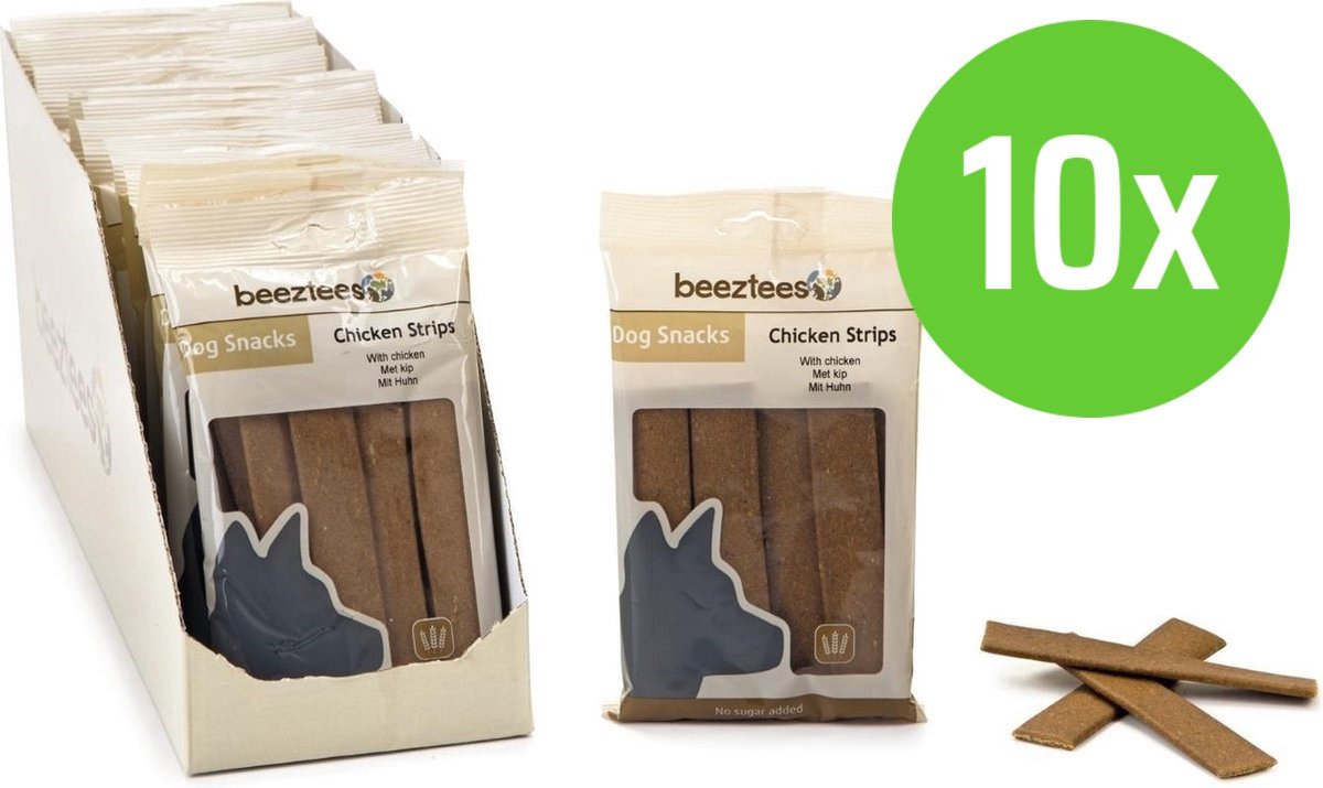 Beeztees Chicken Strips 150 gram - hondensnack - 10 verpakkingen